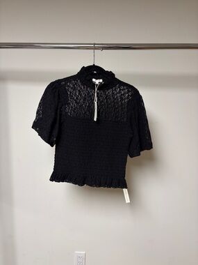 Z supply glimpse lace top black